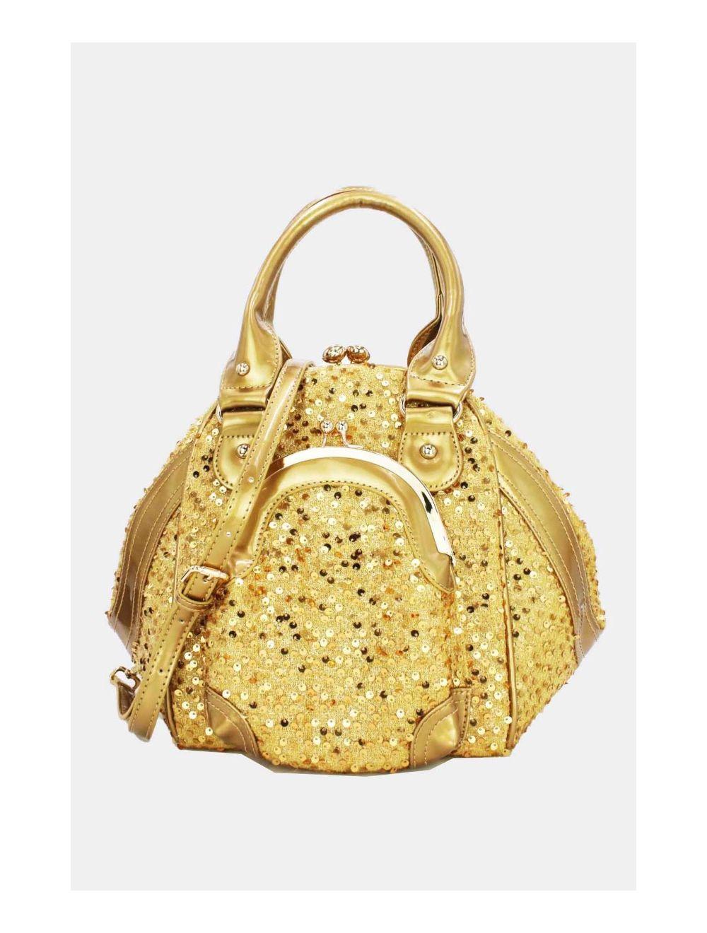 Tom&eva Sac à Main Orné De Sequins-15B-834-Gold