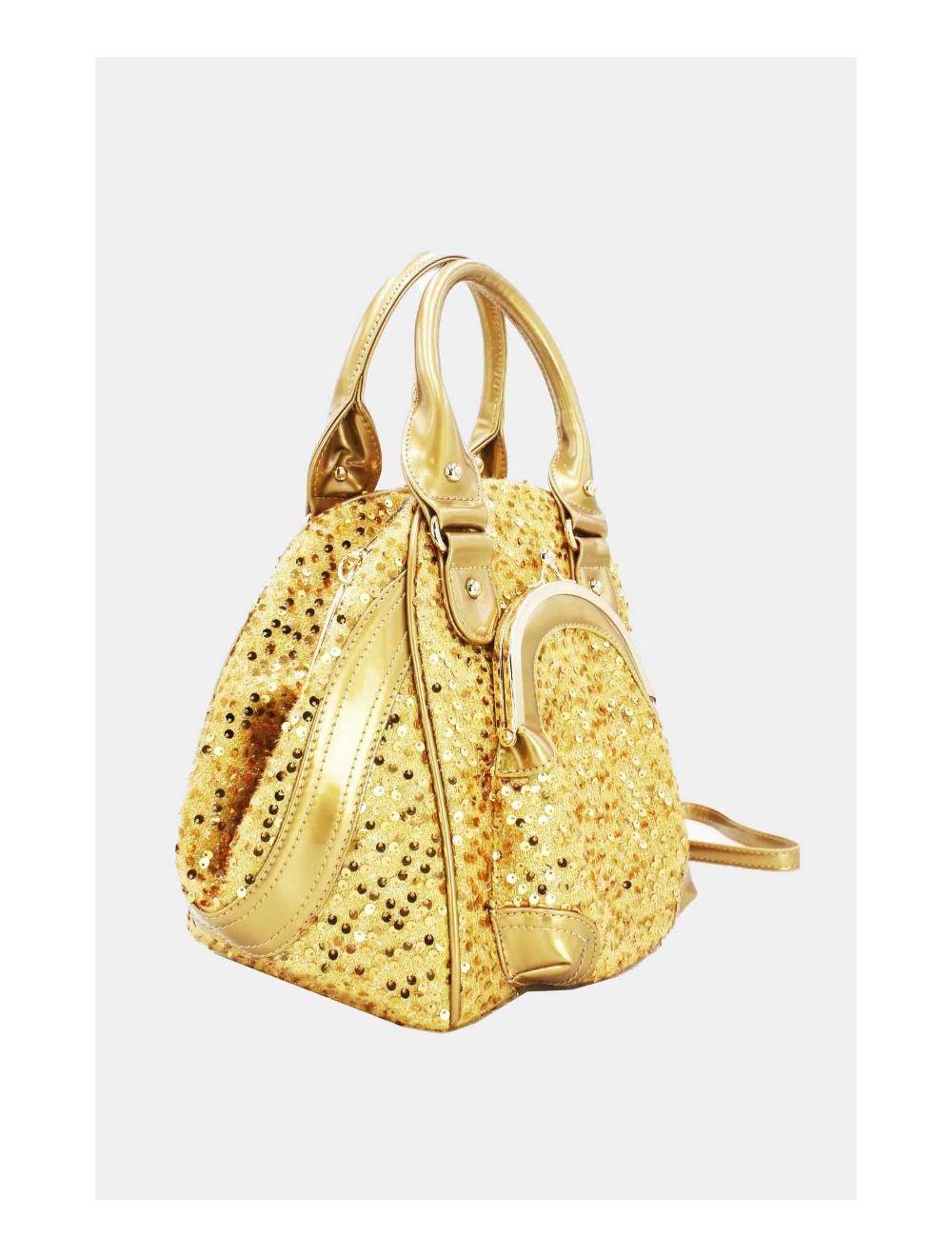 Tom&eva Sac à Main Orné De Sequins-15B-834-Gold