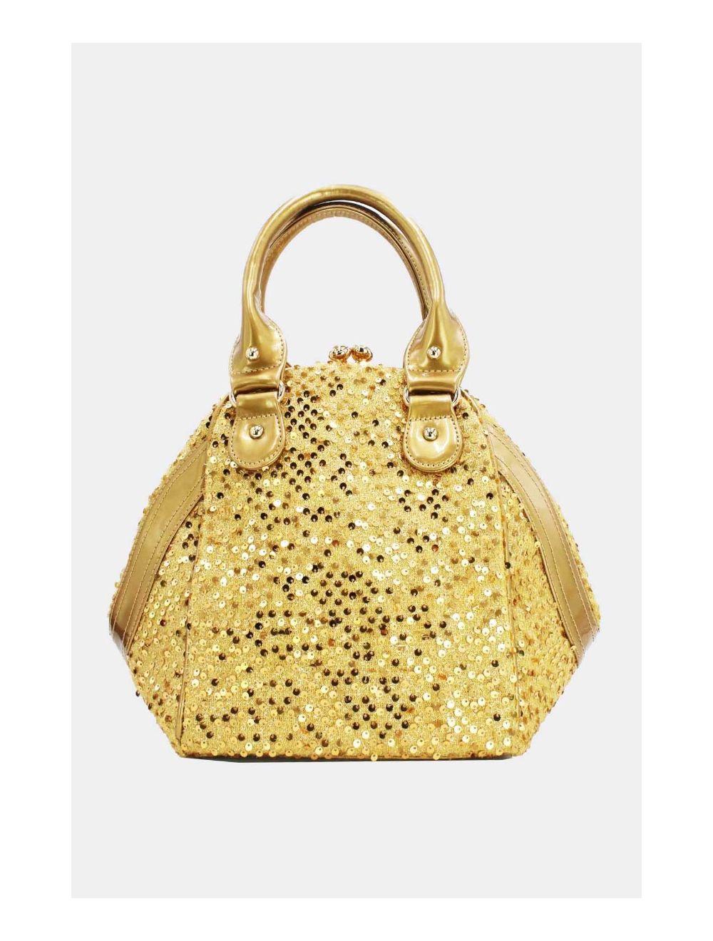 Tom&eva Sac à Main Orné De Sequins-15B-834-Gold