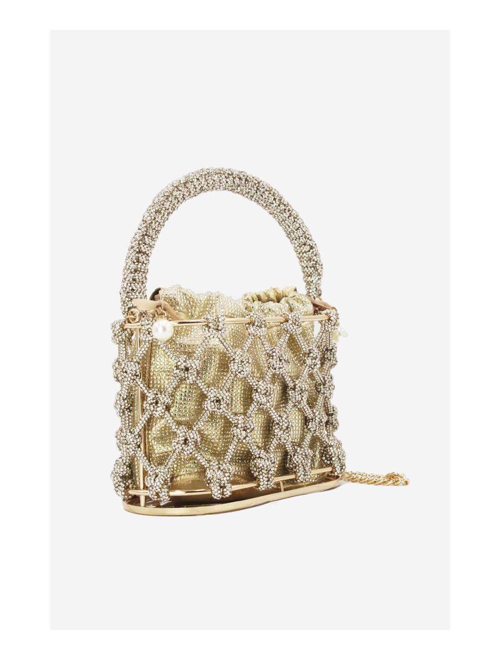 Tom&eva Sac à Main Soirée Strass 24P-5858-Doré