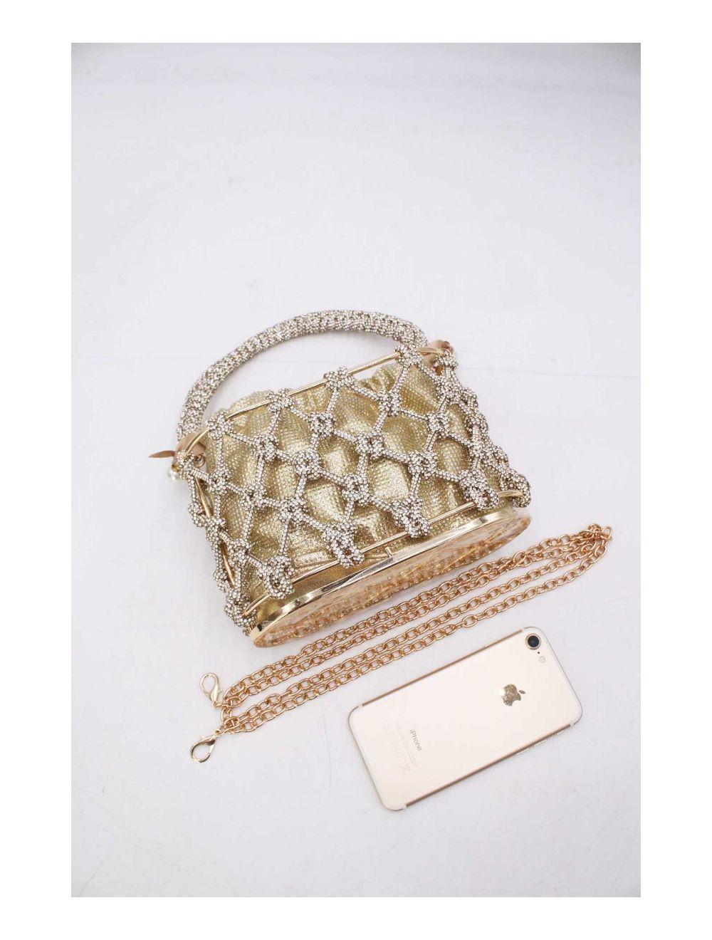 tom&eva Sac à Main Soirée Strass 24P-5858-Doré