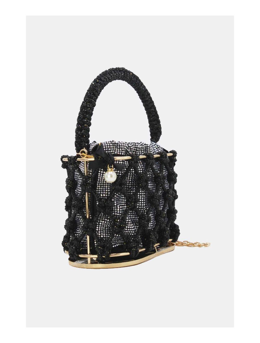 Tom&eva Sac à Main Soirée Strass 24P-5858-Noir