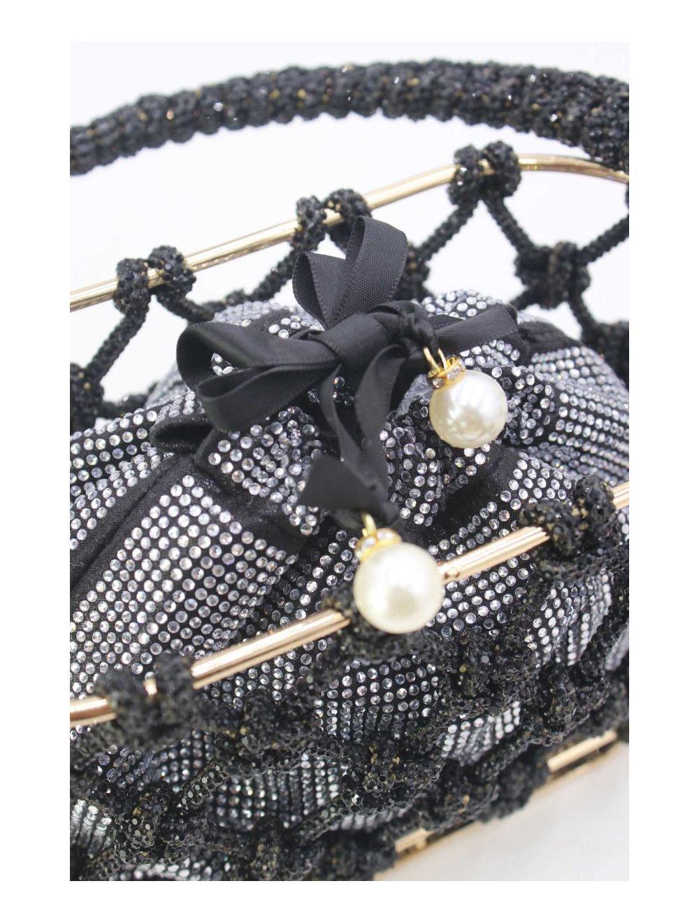 tom&eva Sac à Main Soirée Strass 24P-5858-Noir