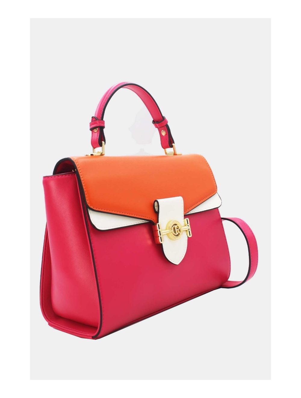 Tom&eva Sac à Main Tricolores 24B-5896-Rose/Orange