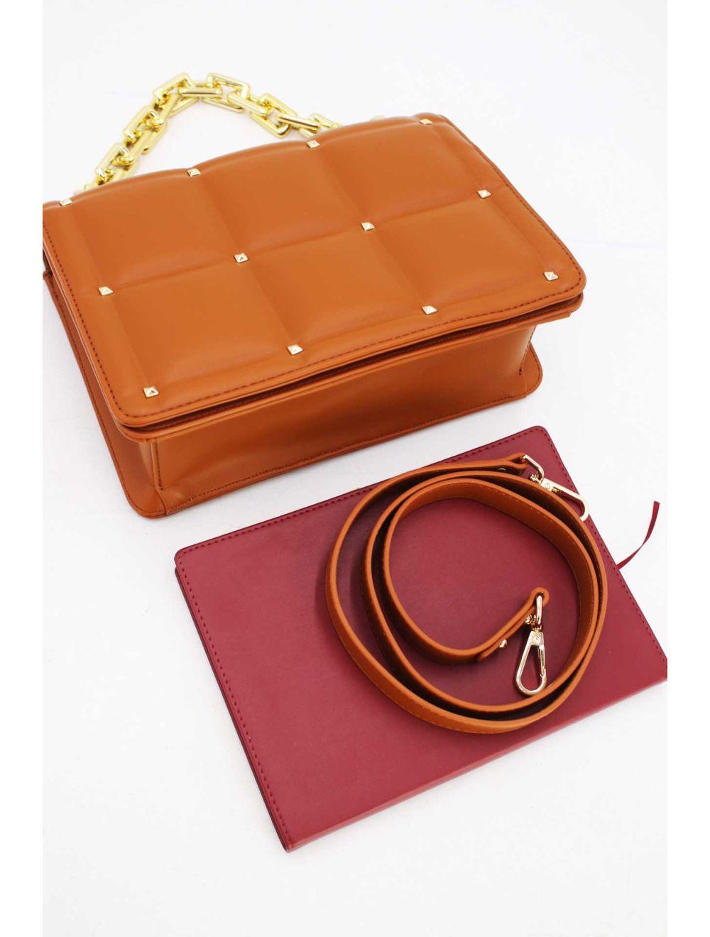 Tom&eva Sac Bandoulière Matelassé-6879-Marron