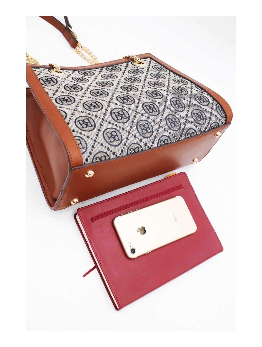 tom&eva Sac Bandoulière Monogramme 22B-5671-Brown