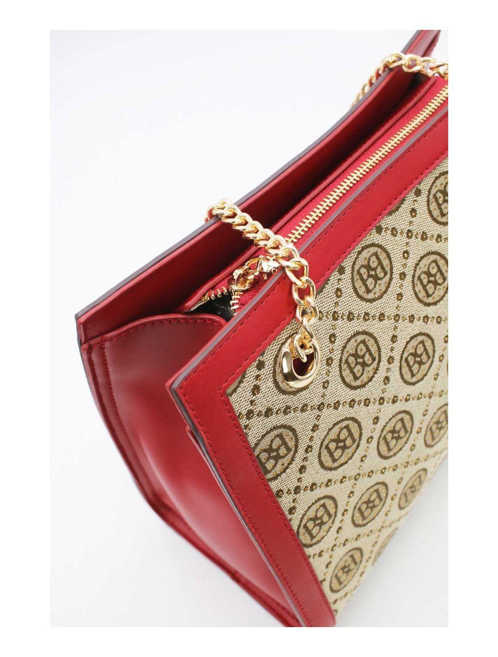 Tom&eva Sac Bandoulière Monogramme 22B-5671-Wine