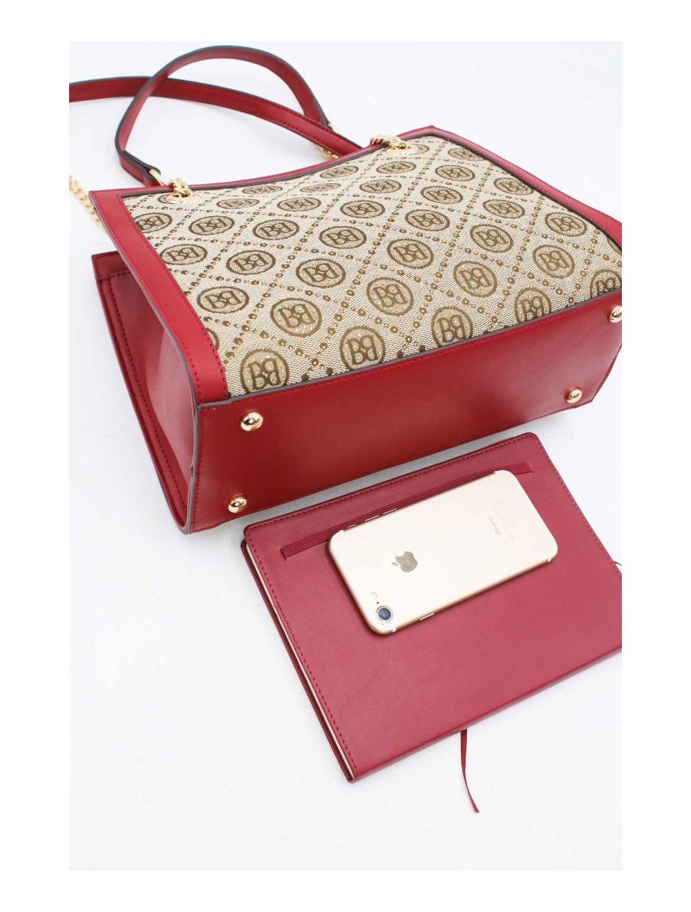 tom&eva Sac Bandoulière Monogramme 22B-5671-Wine