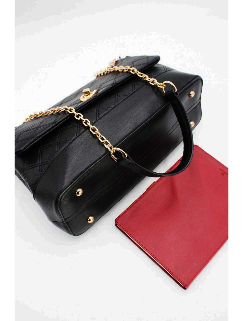 Tom&eva Sac Besace Matelassé Fine 21C-5225-Noir