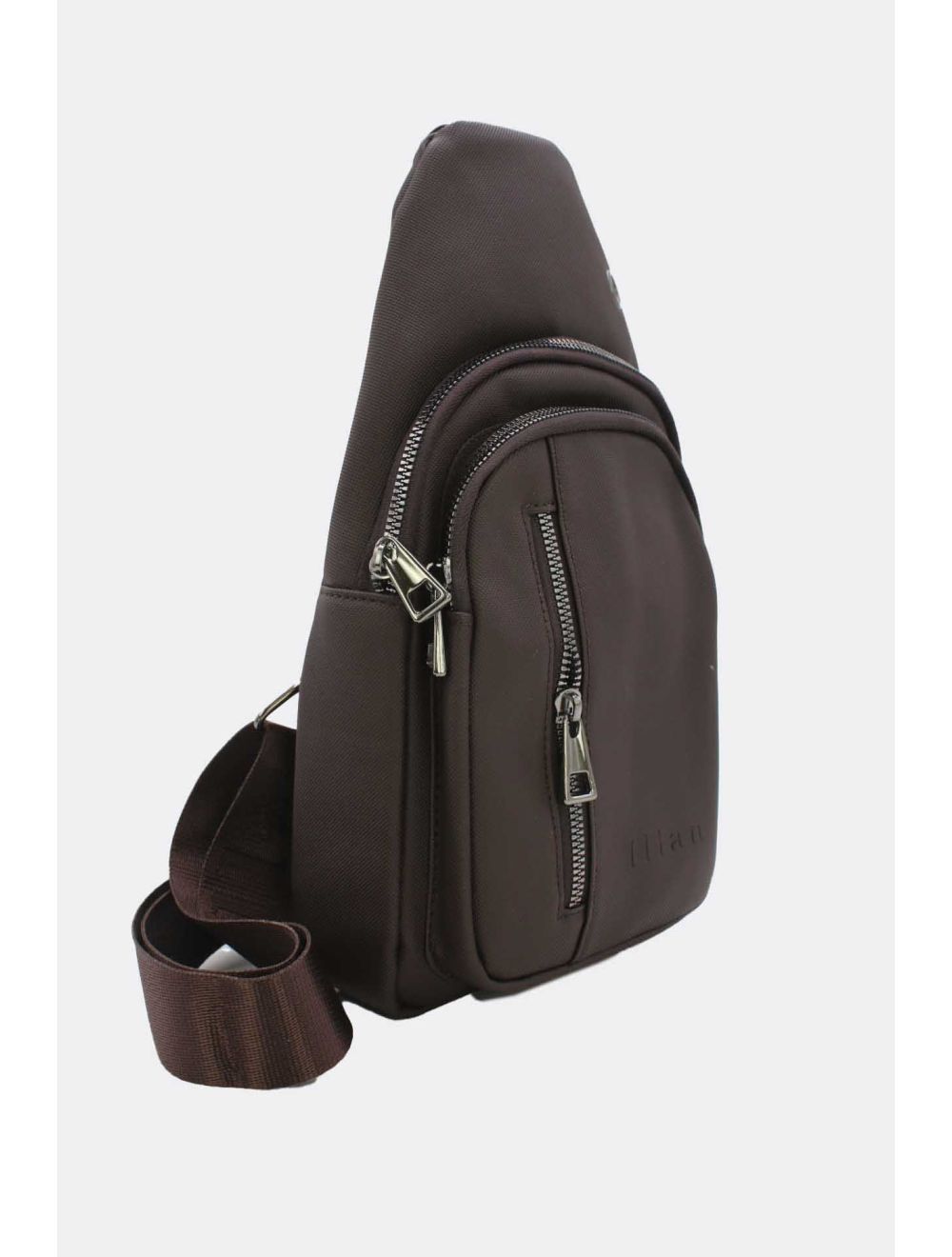 Tom&eva Sac Body-bag En PVC 23X-01-Marron