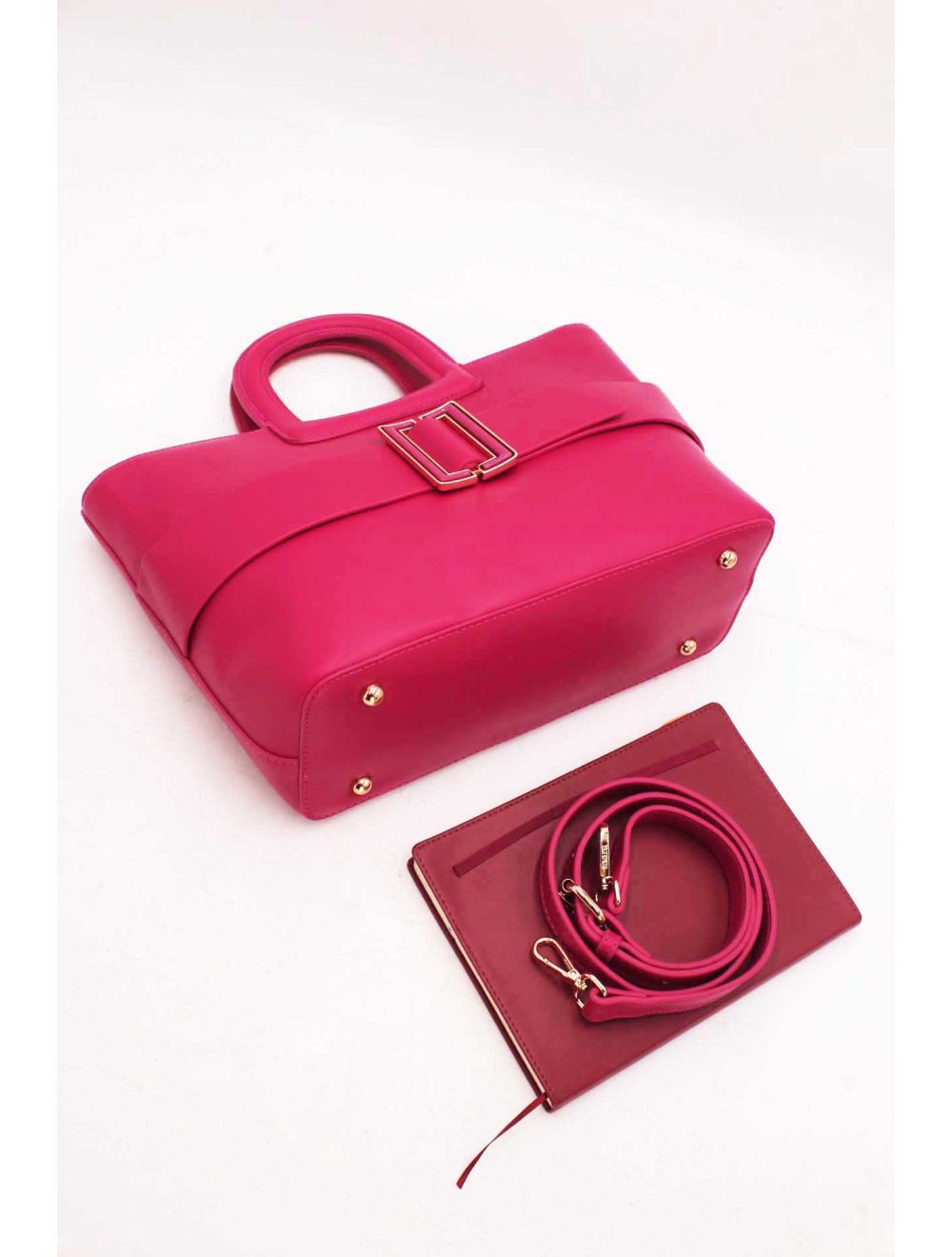 Tom&eva Sac Cabas Ceinturé Unicolore 6944-Fushia