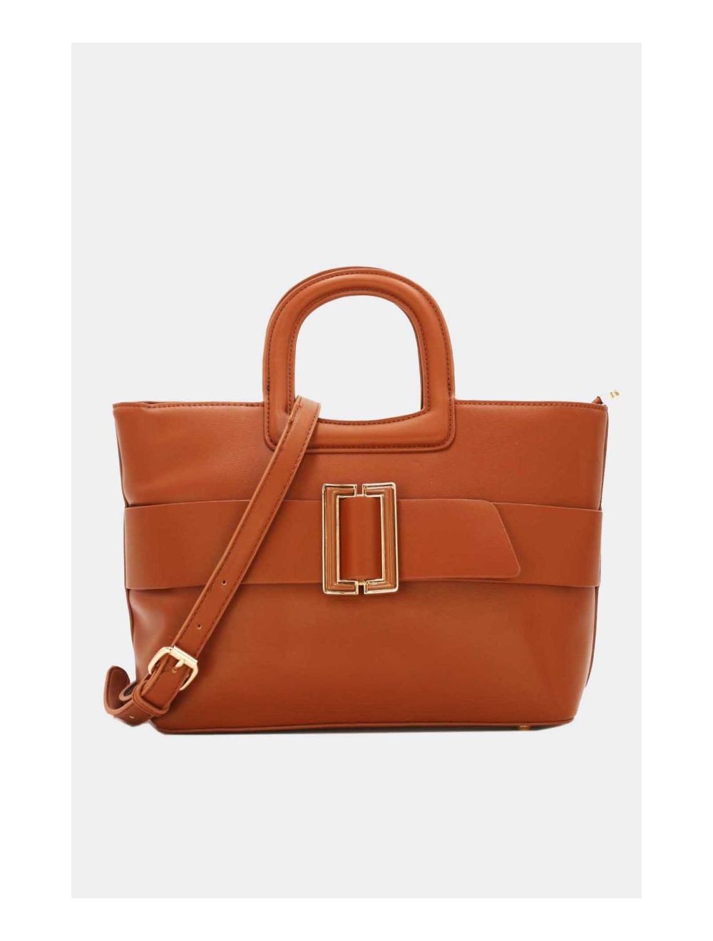 tom&eva Sac Cabas Ceinturé Unicolore 6944-Marron