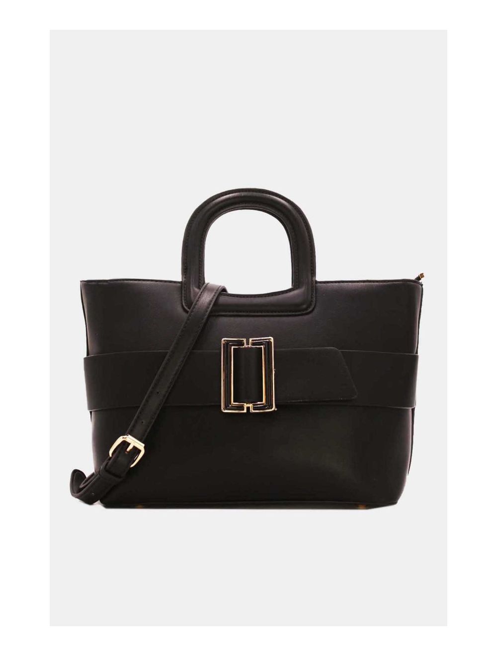 tom&eva Sac Cabas Ceinturé Unicolore 6944-Noir