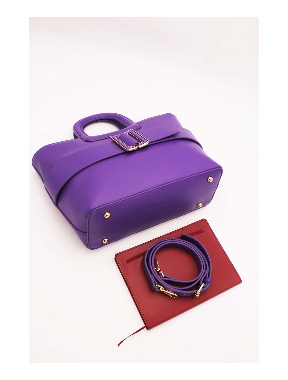 Tom&eva Sac Cabas Ceinturé Unicolore 6944-Violet