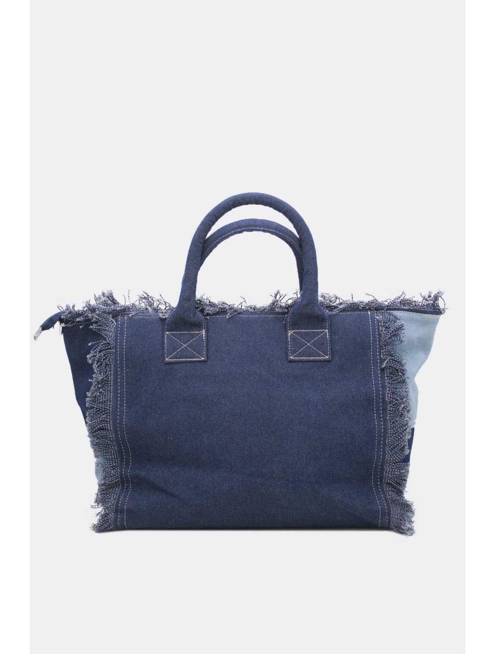 Tom&eva Sac Cabas Denim Patchwork 24B-5951-Bleu