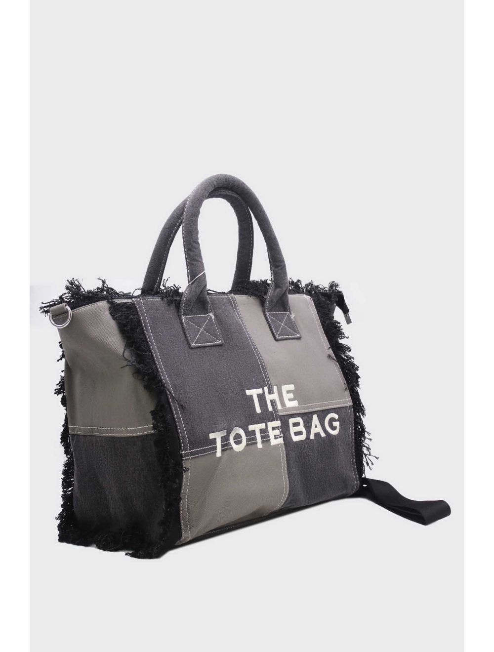 Tom&eva Sac Cabas Denim Patchwork 24B-5951-Noir