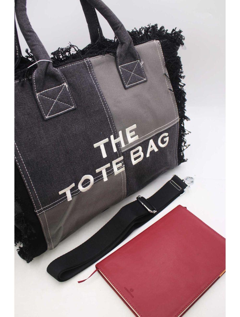 Tom&eva Sac Cabas Denim Patchwork 24B-5951-Noir