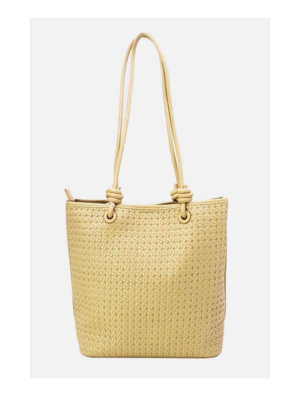 Tom&eva Sac Cabas Effet Tressé 24B-6096-Abricot