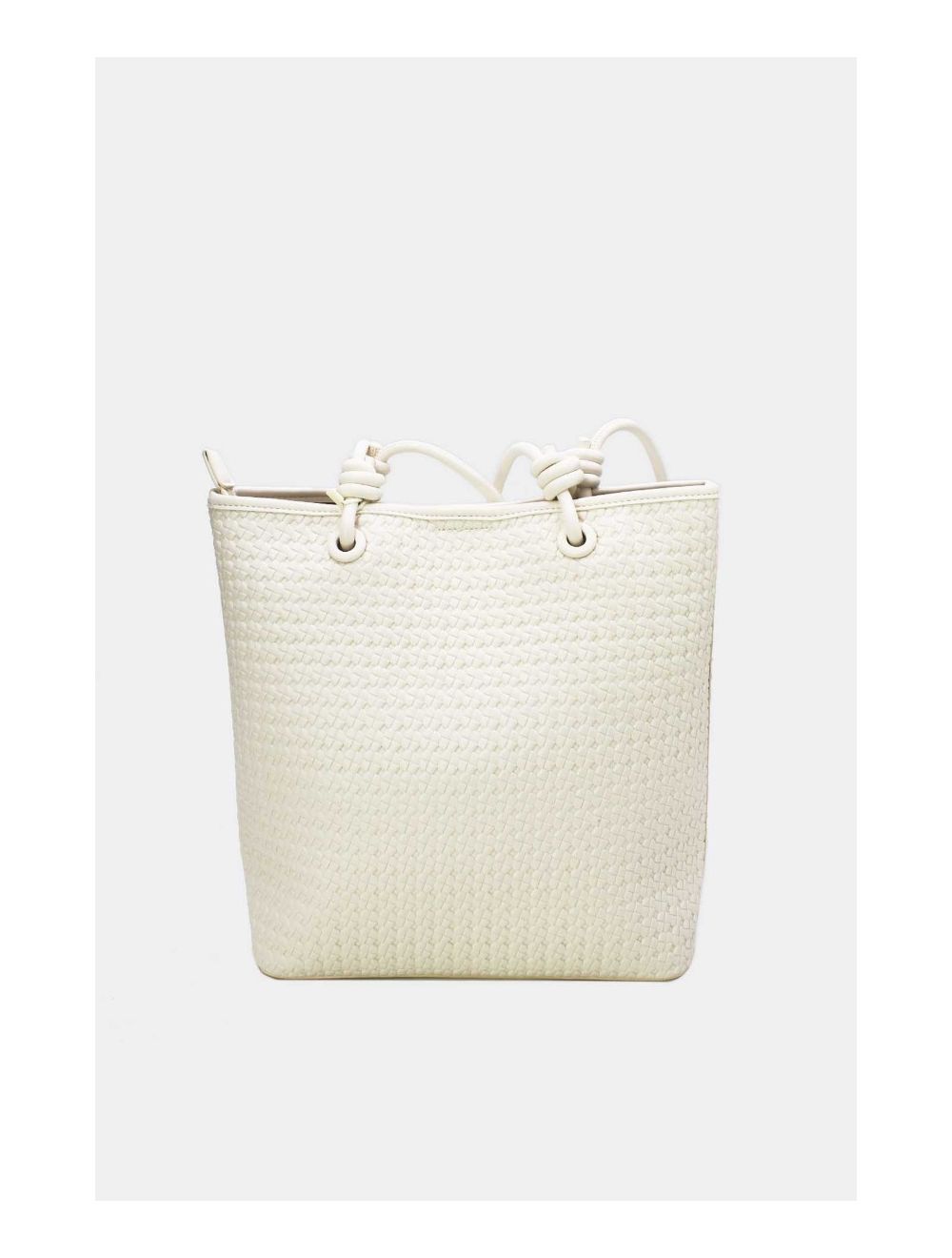 Tom&eva Sac Cabas Effet Tressé 24B-6096-Blanc