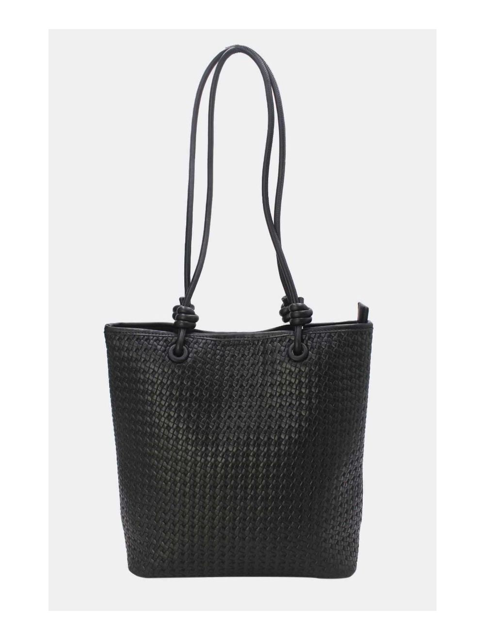 Tom&eva Sac Cabas Effet Tressé 24B-6096-Noir