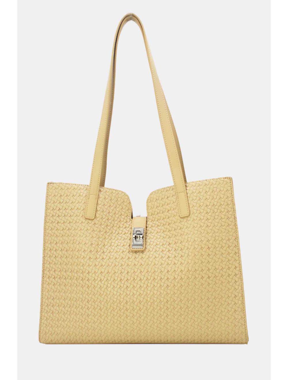 Tom&eva Sac Cabas Effet Tressé 24B-6097-Abricot