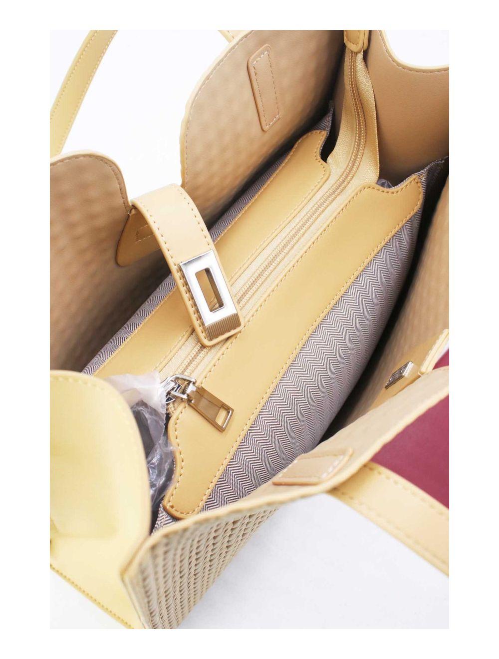 tom&eva Sac Cabas Effet Tressé 24B-6097-Abricot