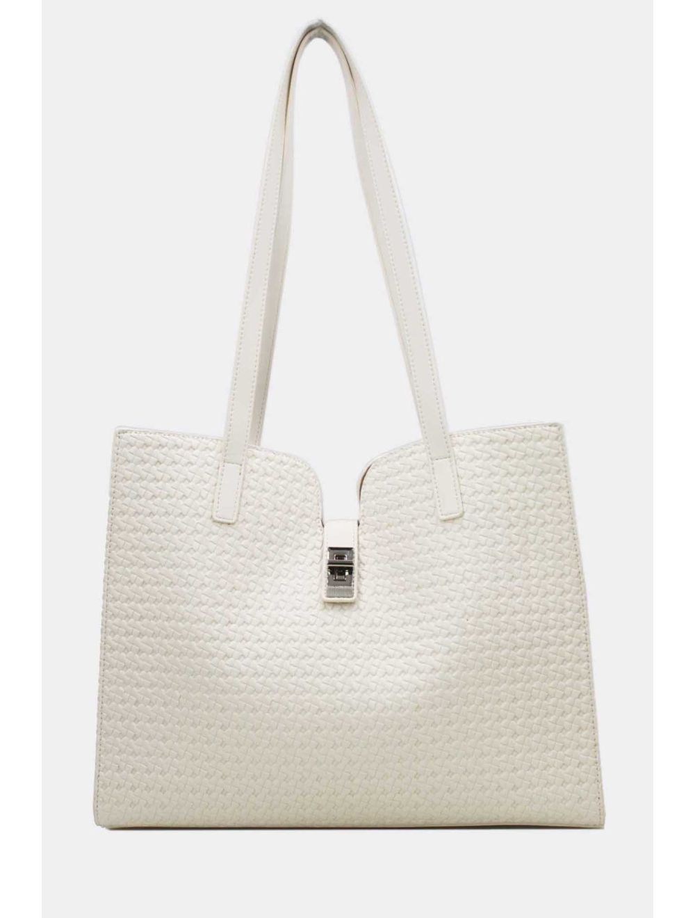 tom&eva Sac Cabas Effet Tressé 24B-6097-Blanc