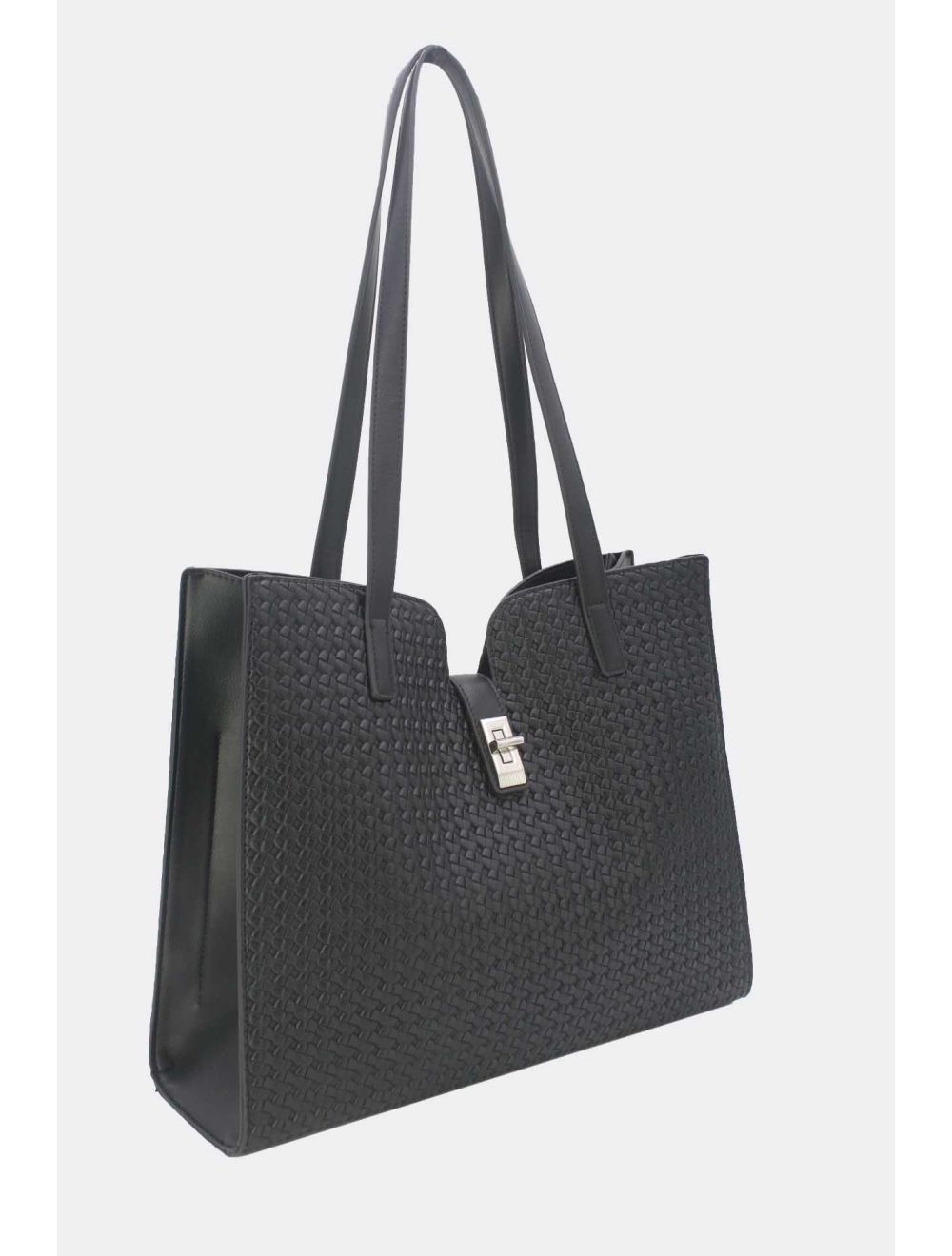 Tom&eva Sac Cabas Effet Tressé 24B-6097-Noir