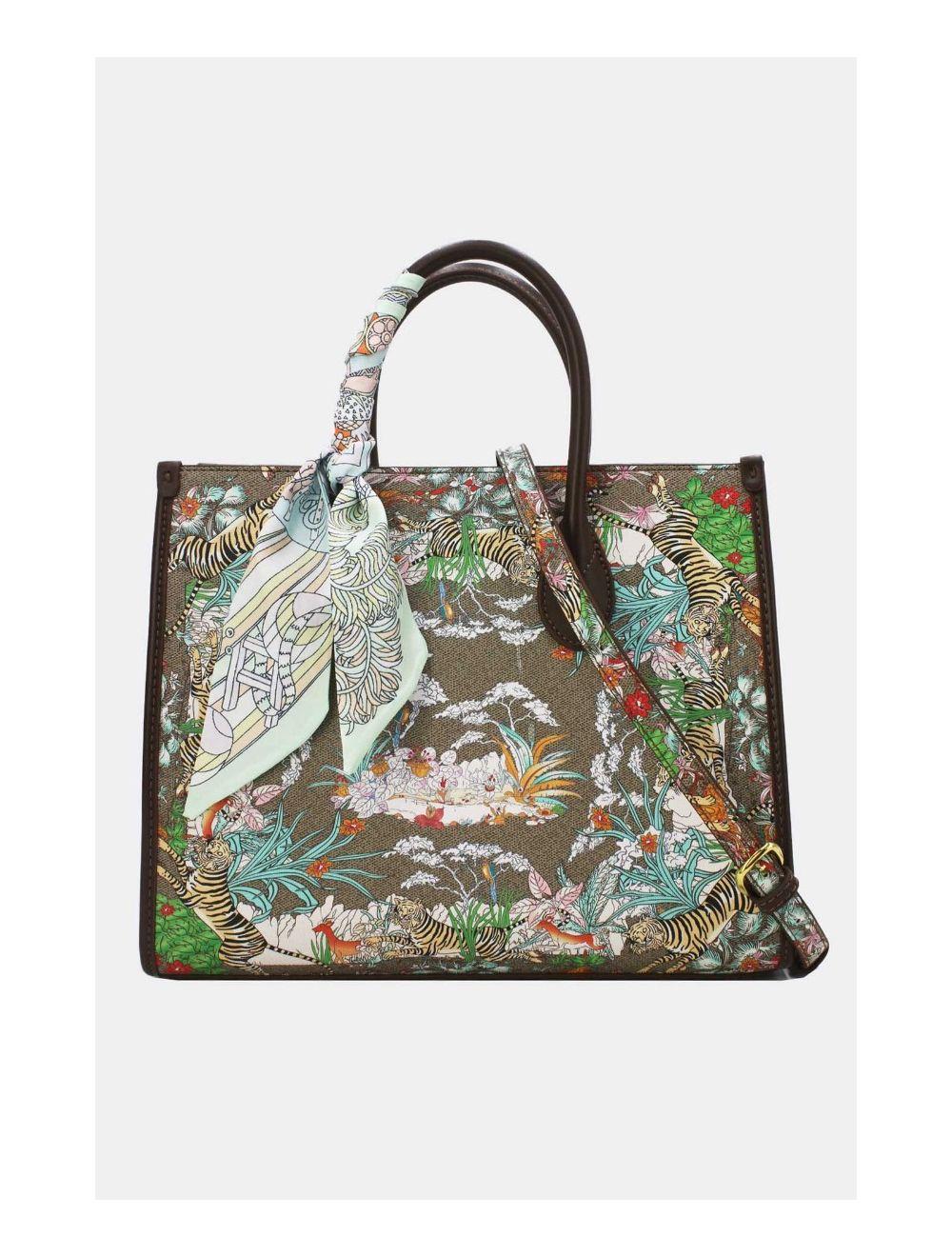 Tom&eva Sac Cabas Imprimé Tigre-23B-5688-Marron