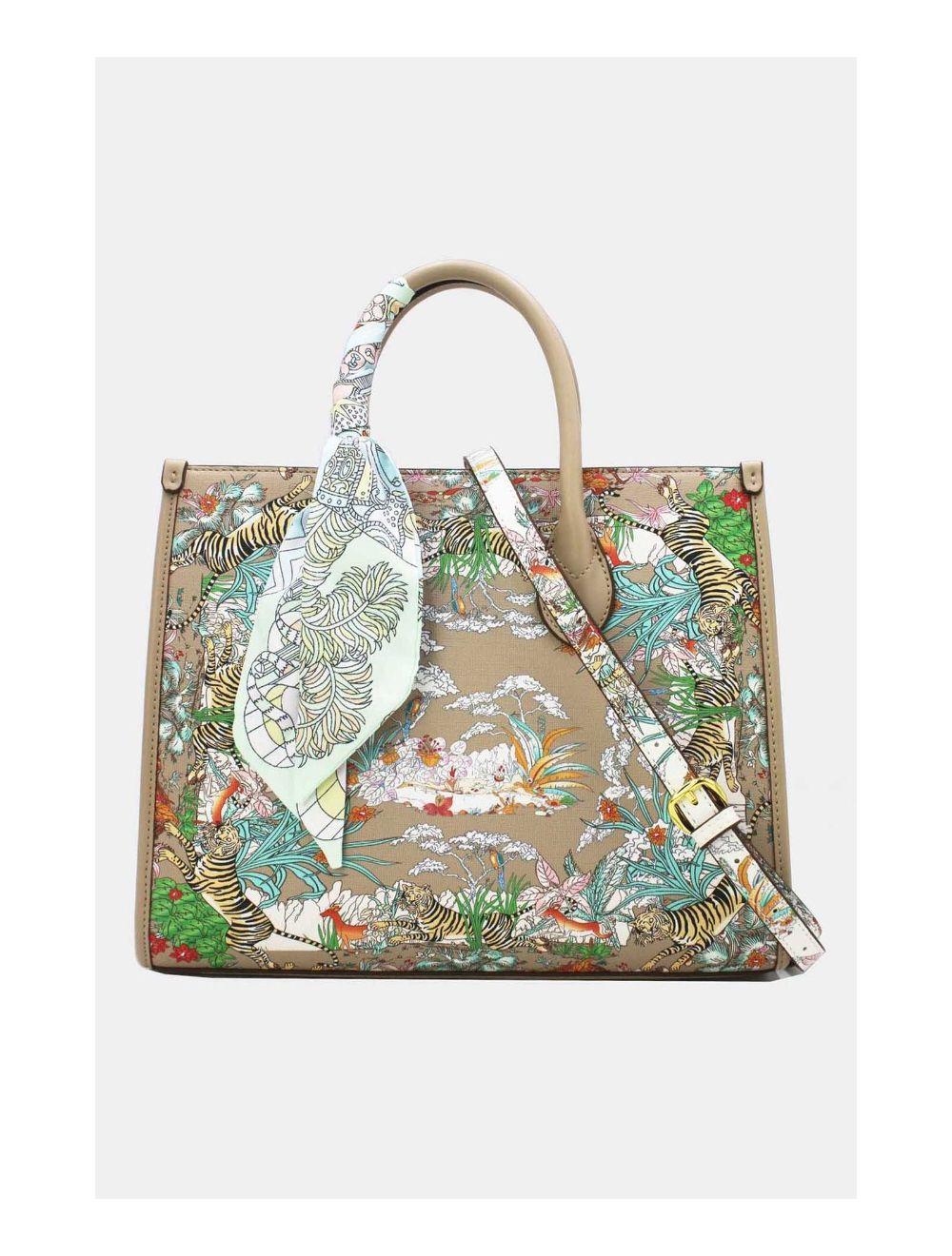 Tom&eva Sac Cabas Imprimé Tigre-23B-5688-Taupe
