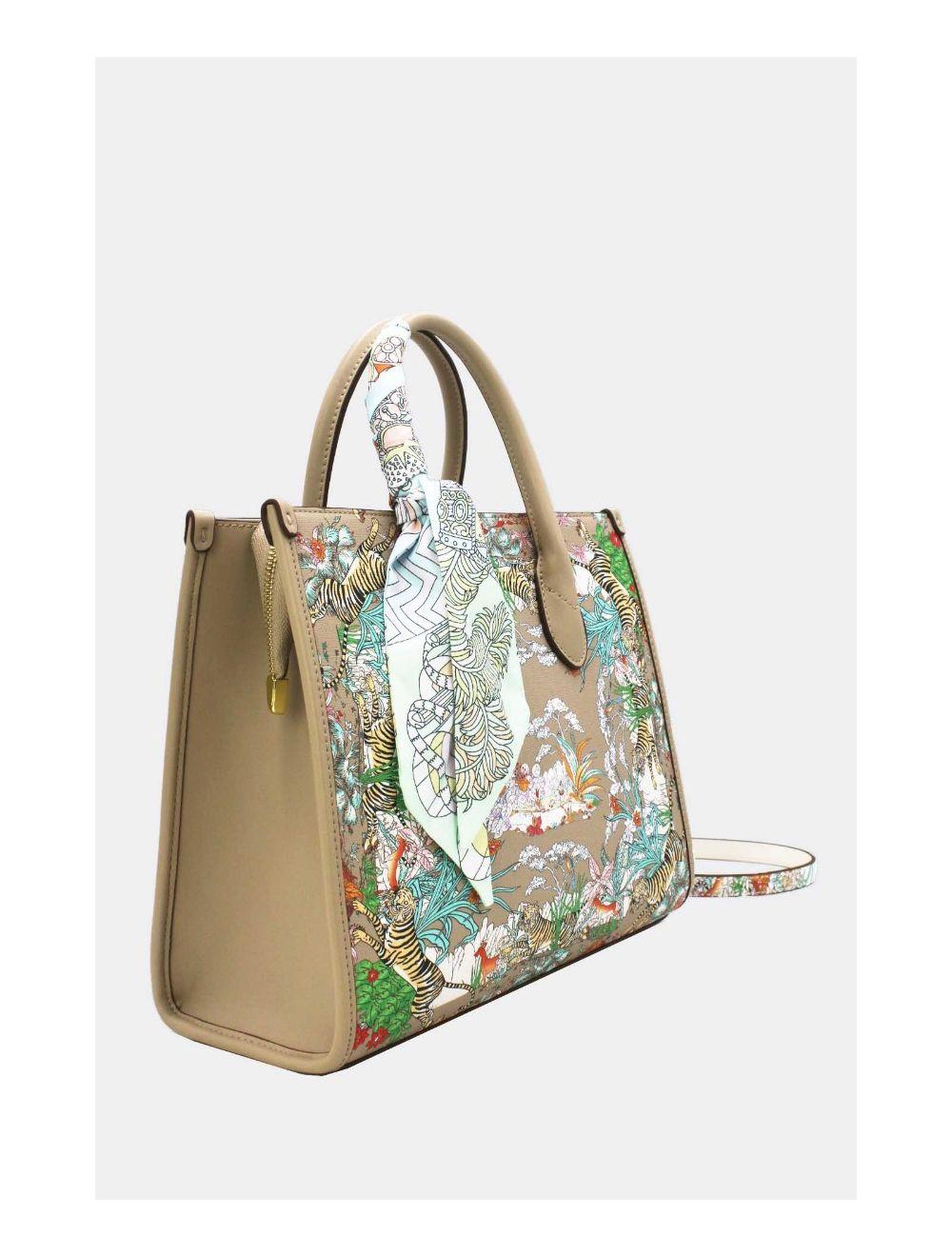 Tom&eva Sac Cabas Imprimé Tigre-23B-5688-Taupe