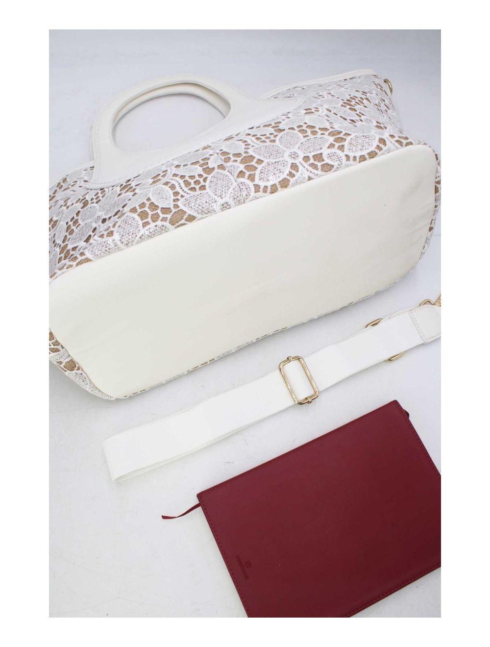 Tom&eva Sac Cabas Jacquard 24P-5985-Blanc