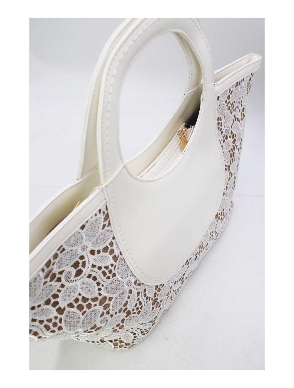 tom&eva Sac Cabas Jacquard 24P-5985-Blanc