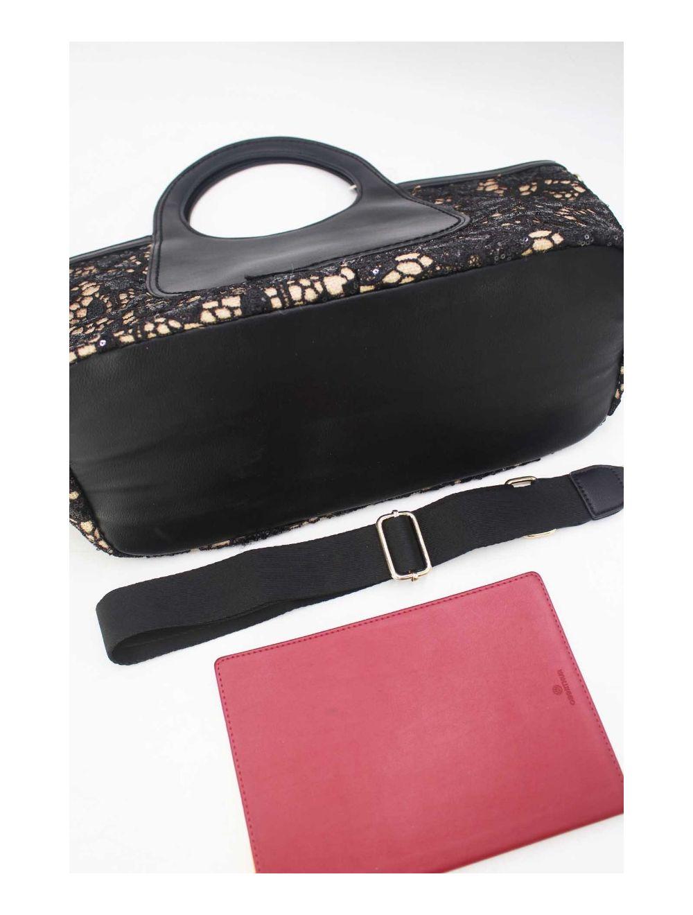 Tom&eva Sac Cabas Jacquard 24P-5985-Noir