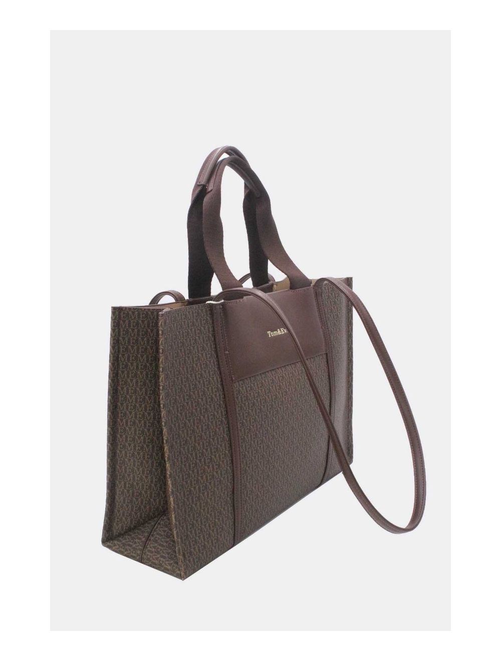 Tom&eva Sac Cabas Monogramme 24B-5873-Café