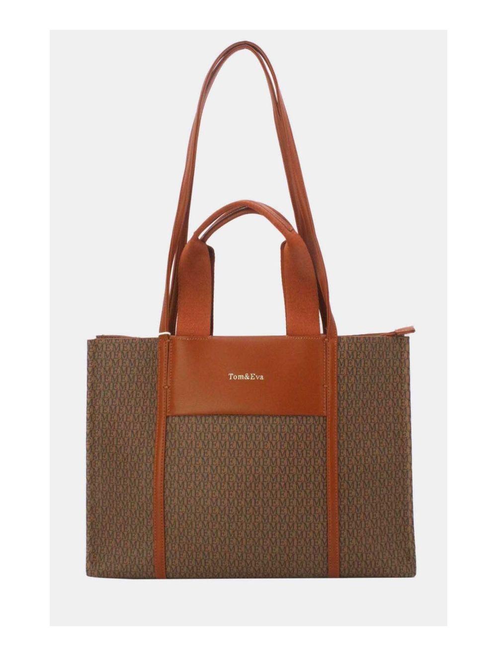 tom&eva Sac Cabas Monogramme 24B-5873-Marron