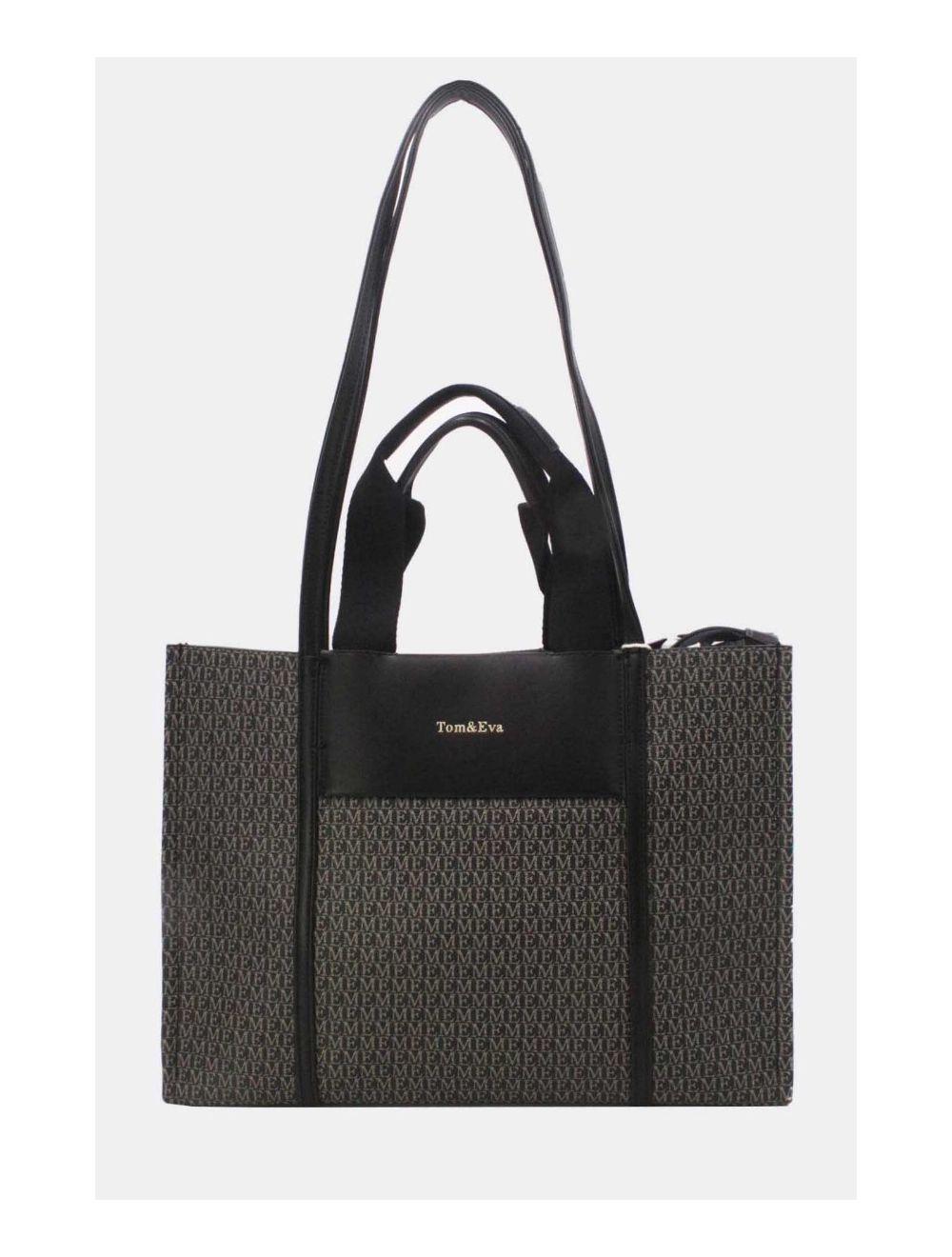 Tom&eva Sac Cabas Monogramme 24B-5873-Noir