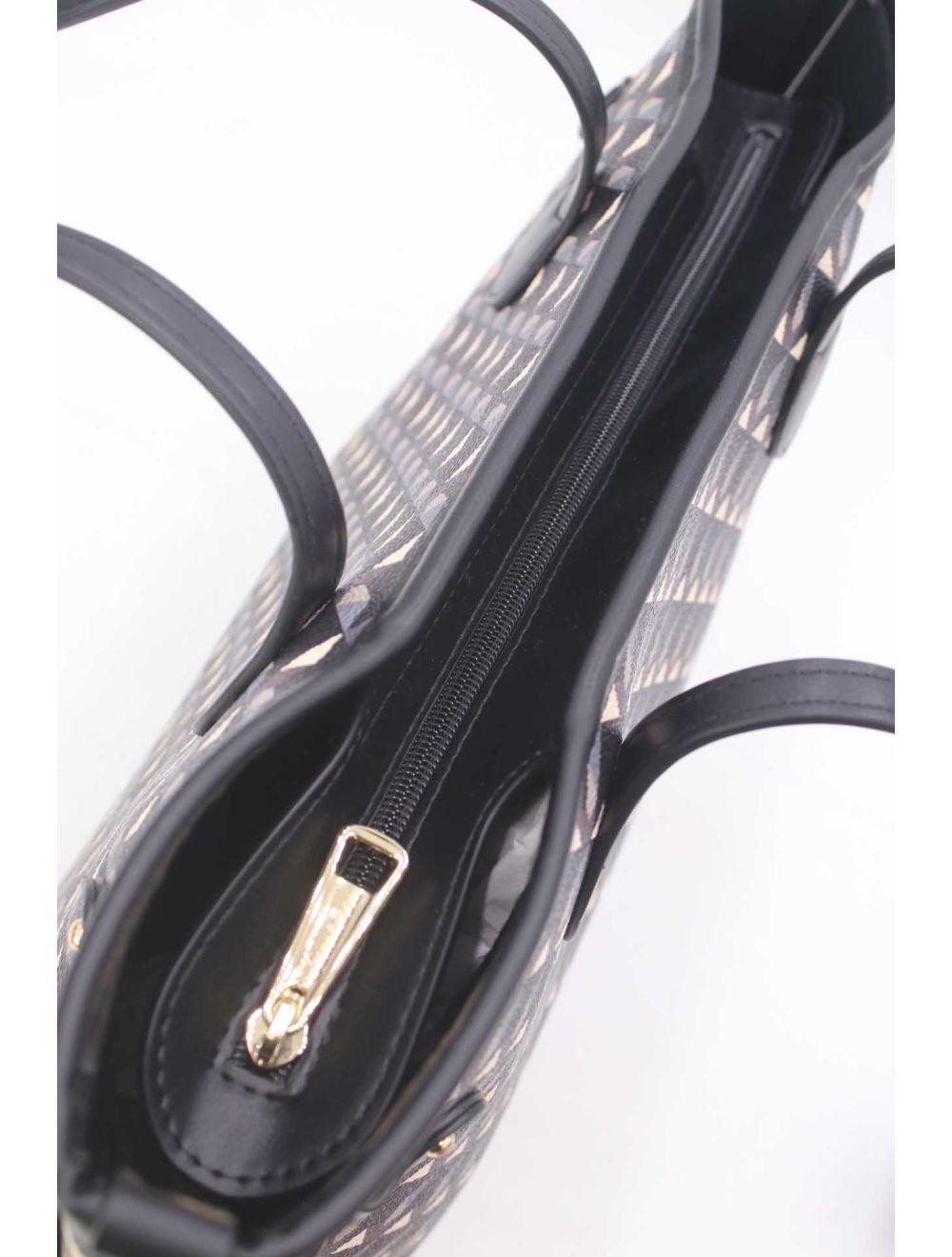 Tom&eva Sac Cabas Motif Géométrique 23B-5810-Noir