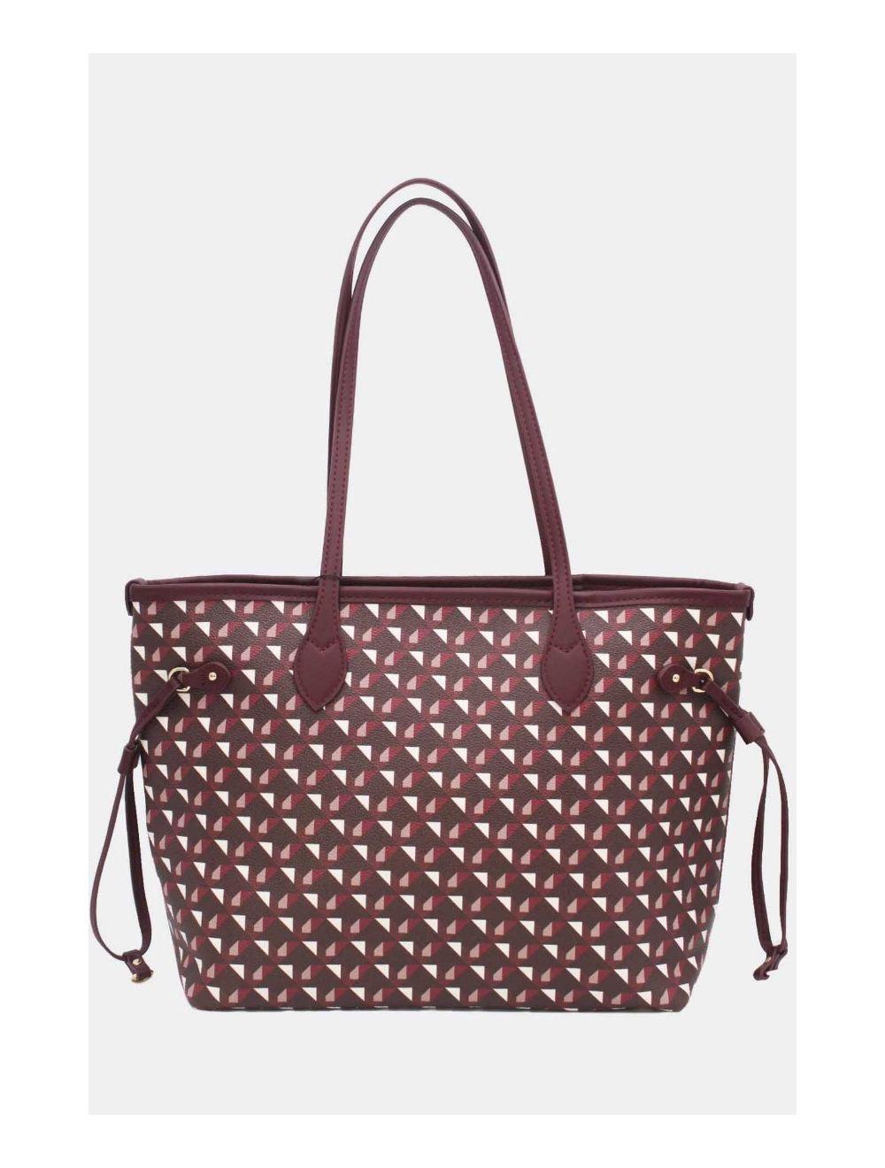 Tom&eva Sac Cabas Motif Géométrique 23B-5810-Rouge
