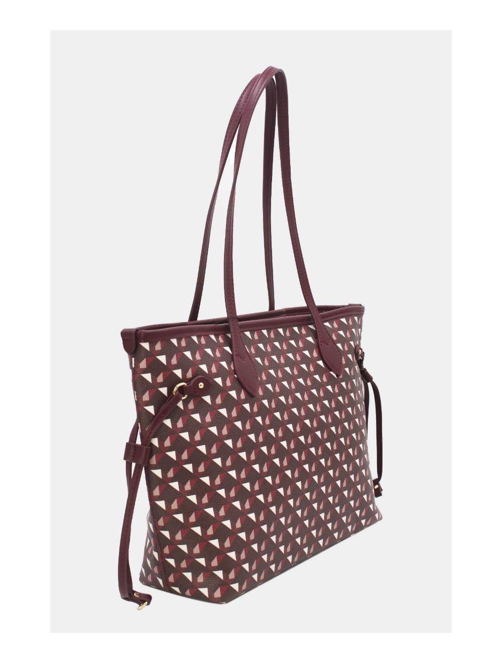 Tom&eva Sac Cabas Motif Géométrique 23B-5810-Rouge