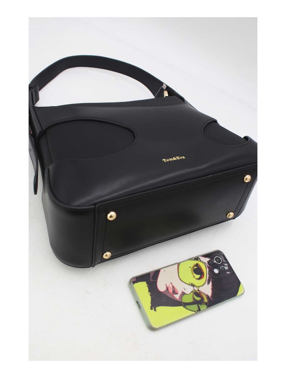 tom&eva Sac Hobo Bimatériel 24B-5960-Noir