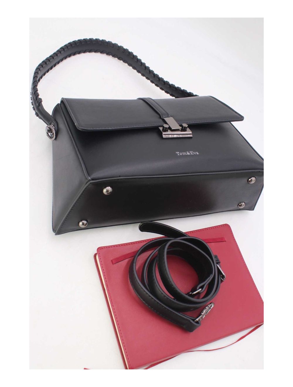 Tom&eva Sac Porté Épaule à Coutures 24B-6126-Noir