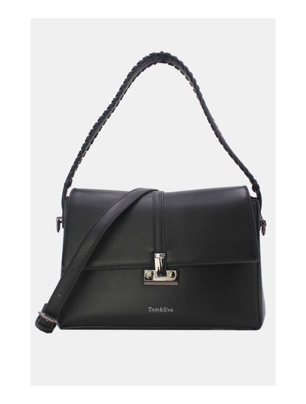 tom&eva Sac Porté Épaule à Coutures 24B-6126-Noir