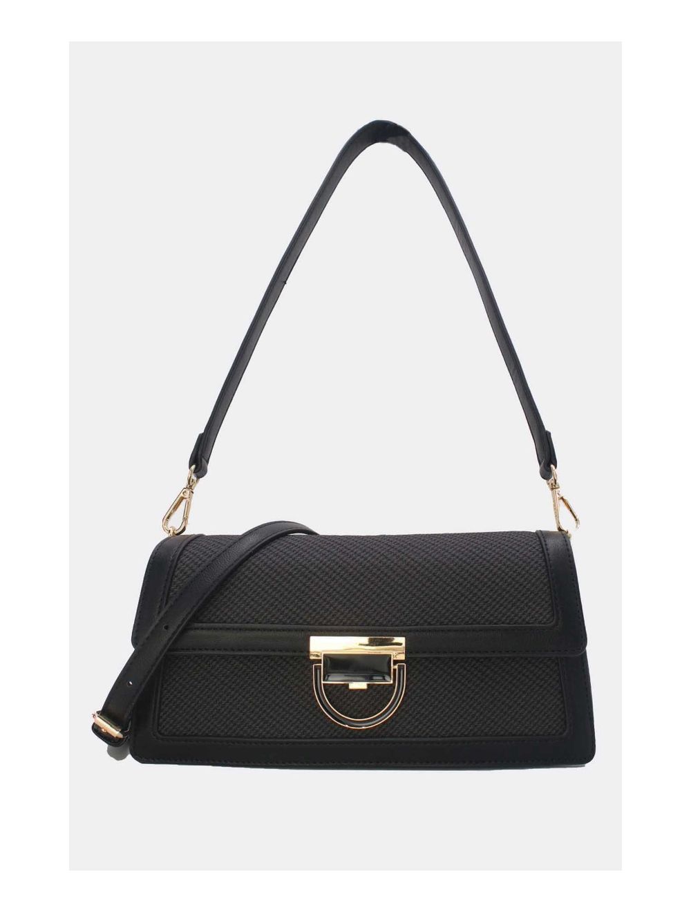 Tom&eva Sac Porté Épaule à Tissu 24P-6073-Noir