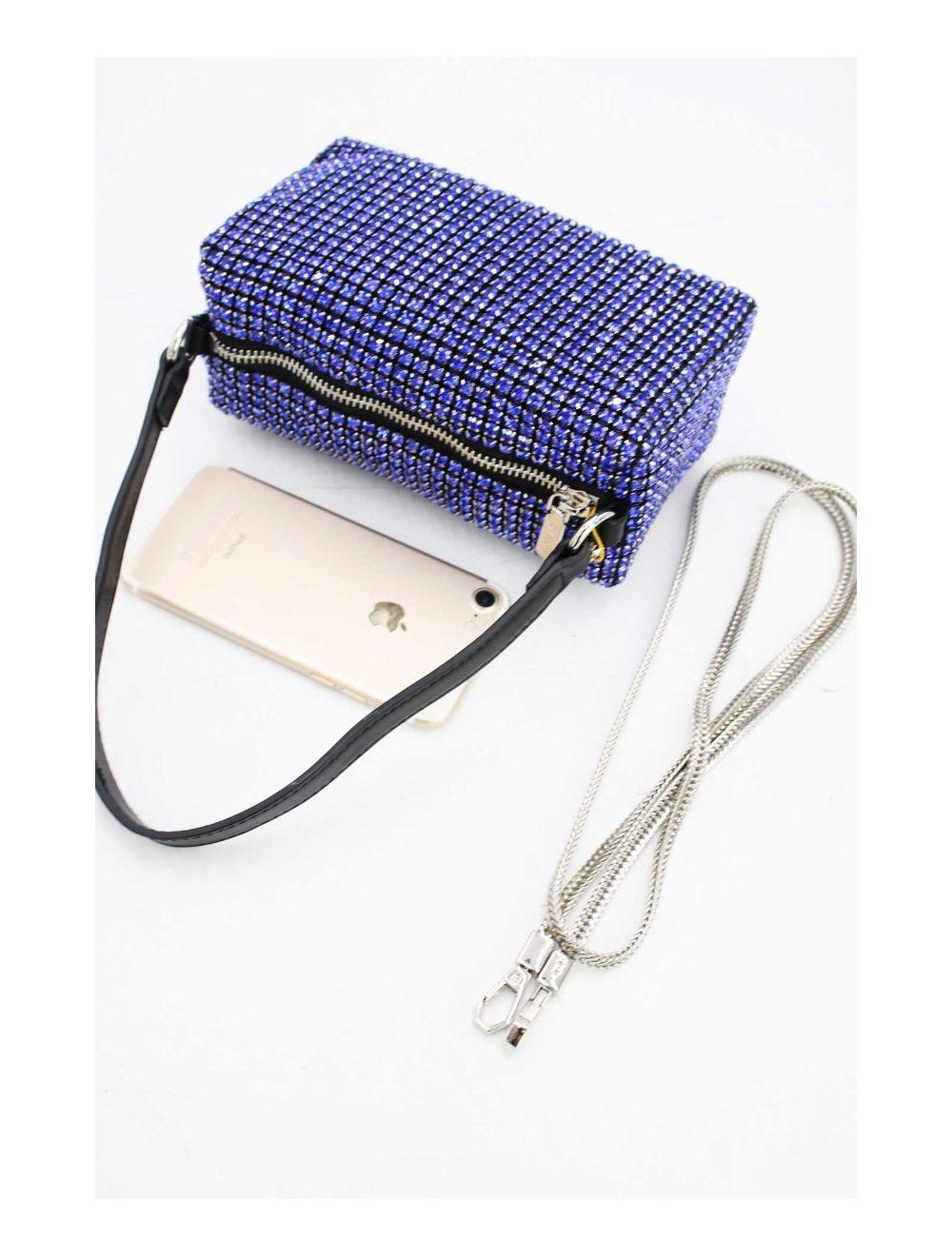 Tom&eva Sac Soirée à Strass -22P-5385-Blue