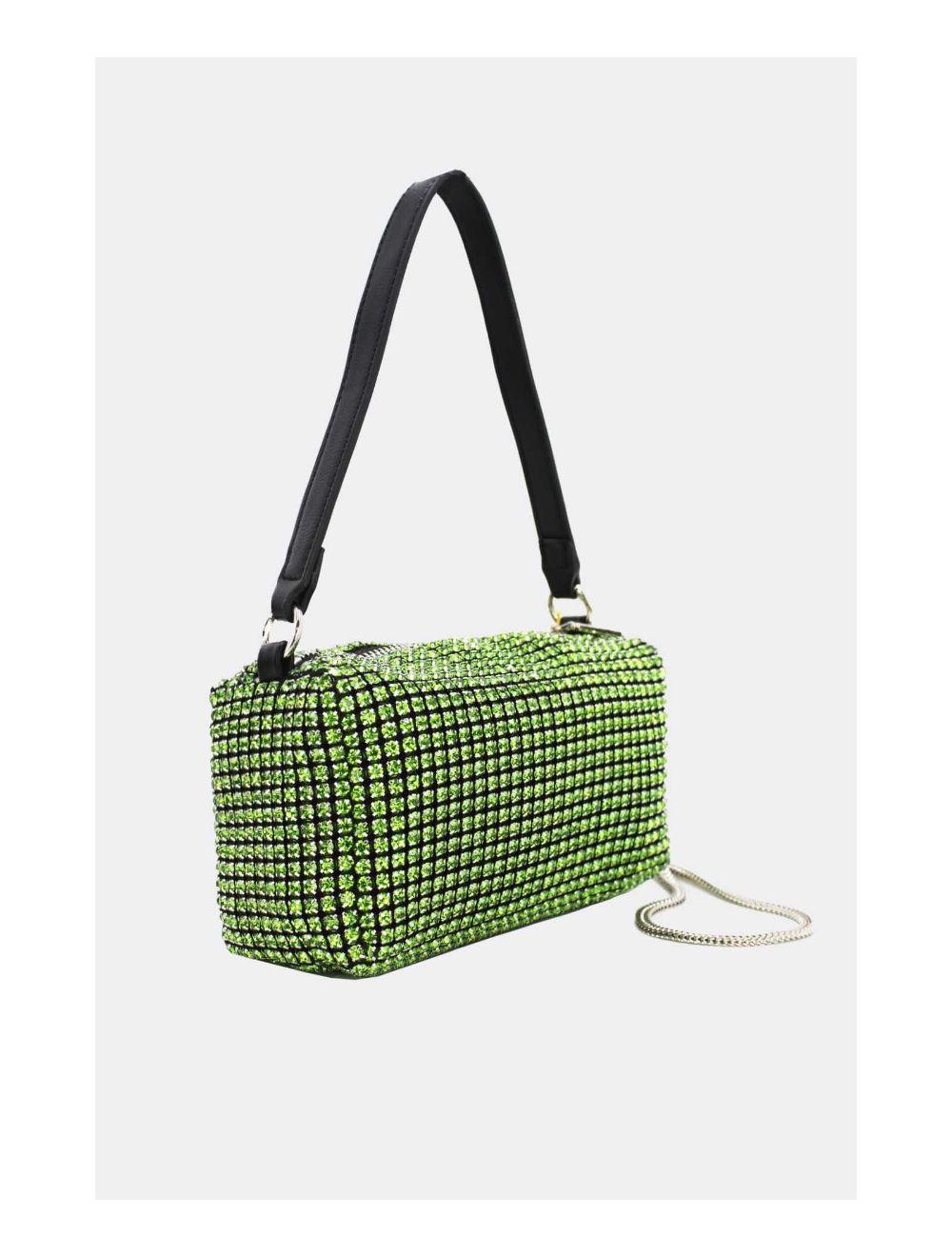 Tom&eva Sac Soirée à Strass -22P-5385-Green