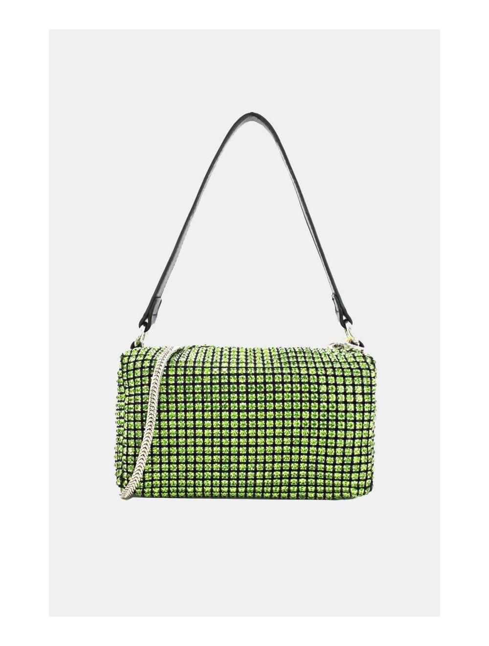 tom&eva Sac Soirée à Strass -22P-5385-Green
