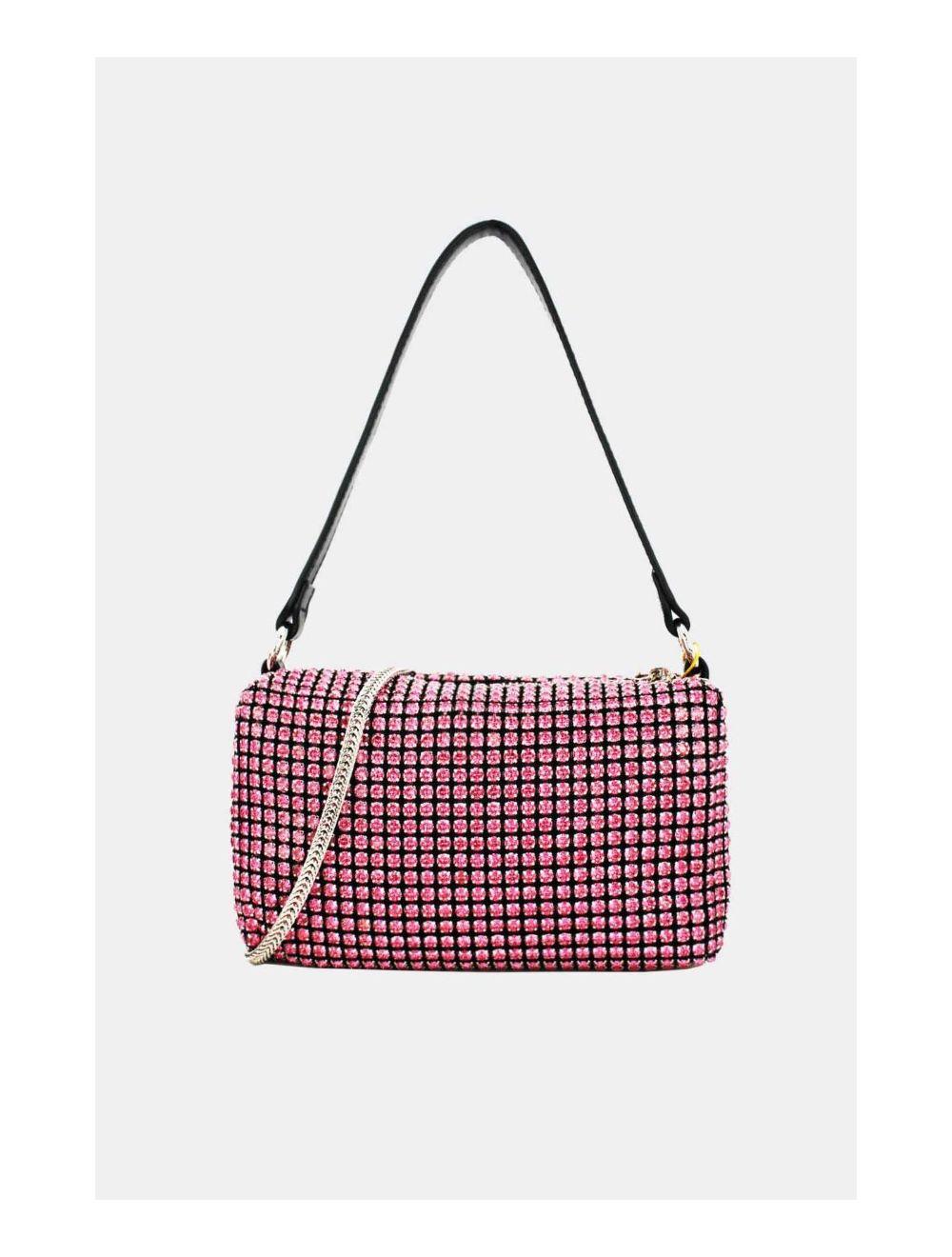 tom&eva Sac Soirée à Strass -22P-5385-Pink