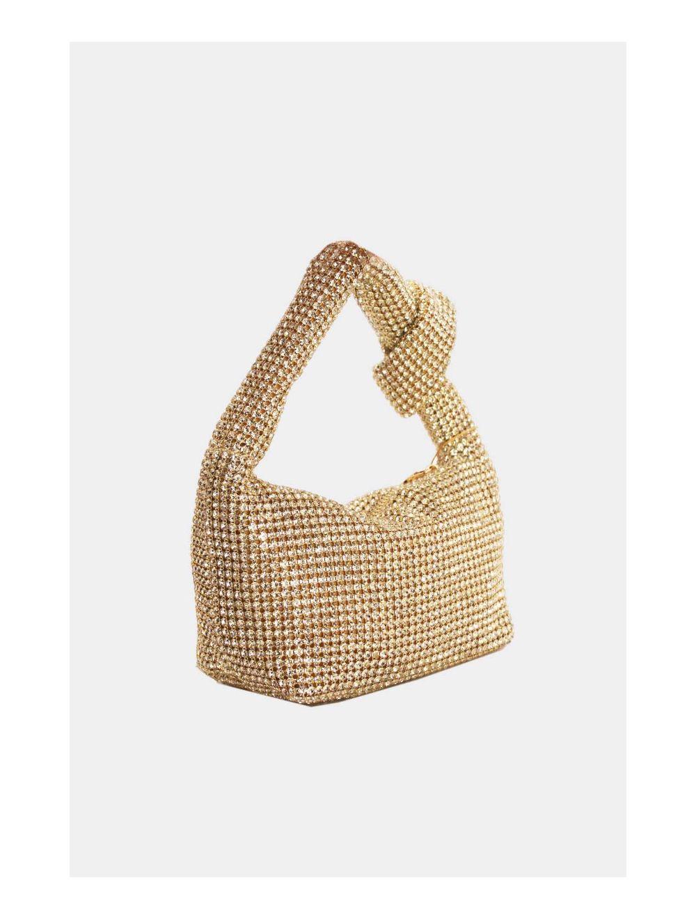 Tom&eva Sac Soirée Avec Nœud Strass 23P-5756#-Gold