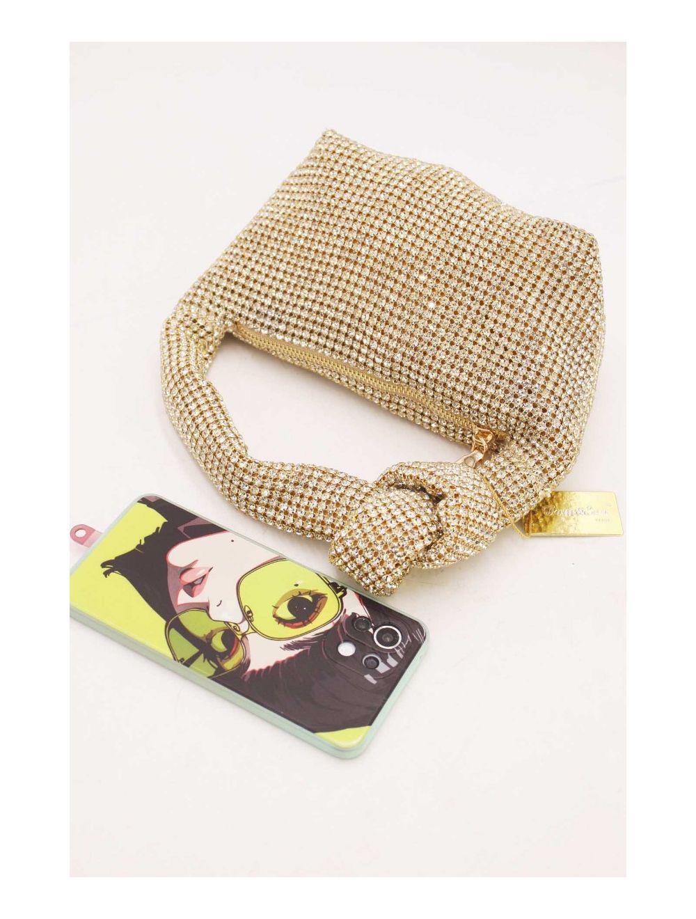 tom&eva Sac Soirée Avec Nœud Strass 23P-5756#-Gold